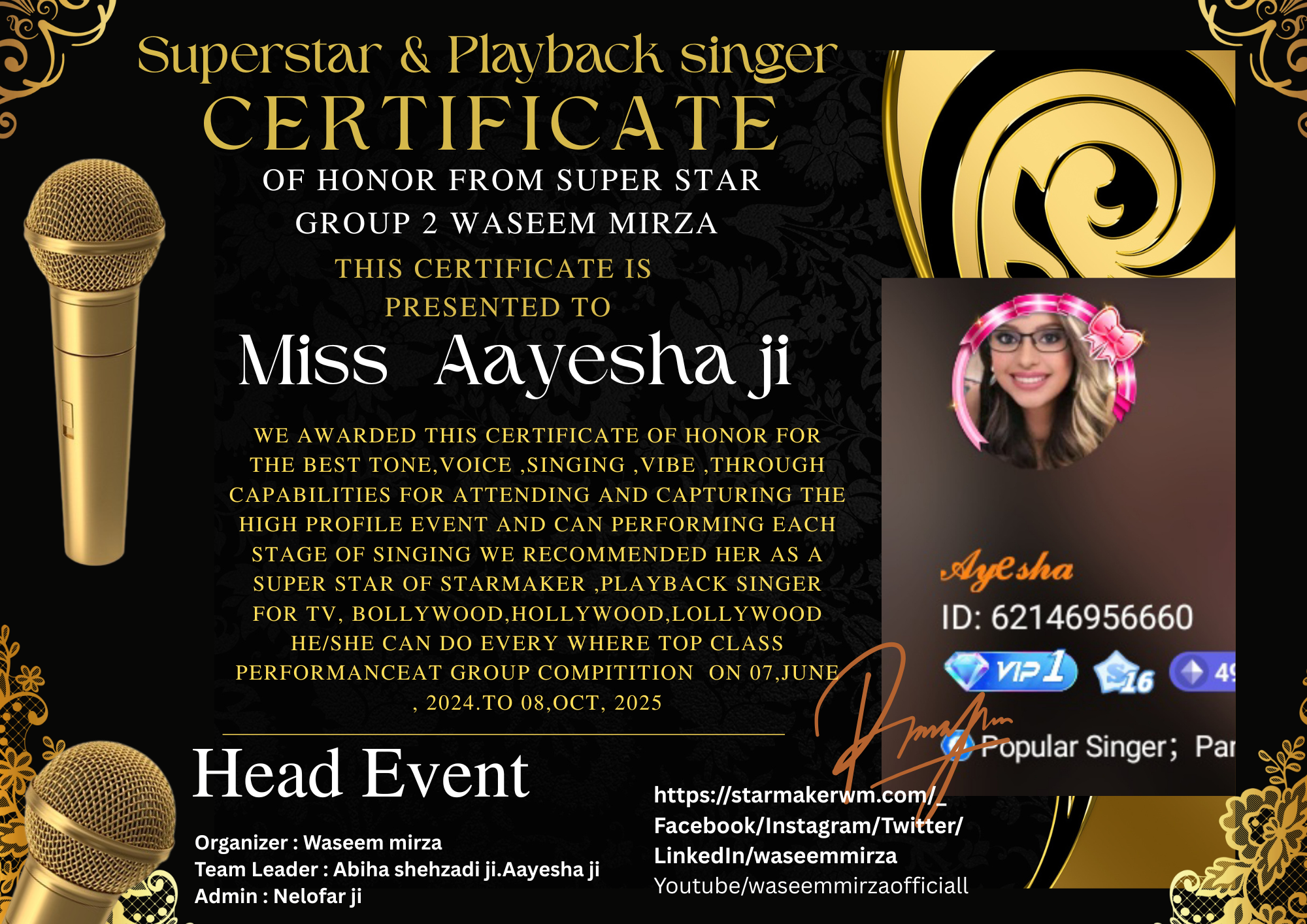 Black and Gold Modern Elegant Certificate of Participation (7)